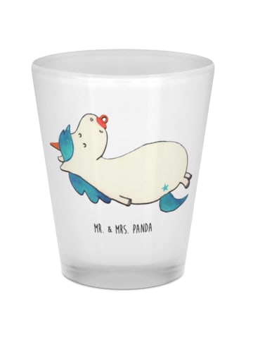Mr. & Mrs. Panda Schnapsglas Einhorn Schnuller ohne Spruch in Transparent