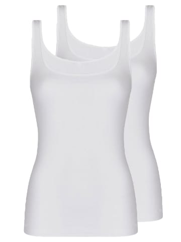 Nina von C. 2er Pack Damen Achseltop in weiss