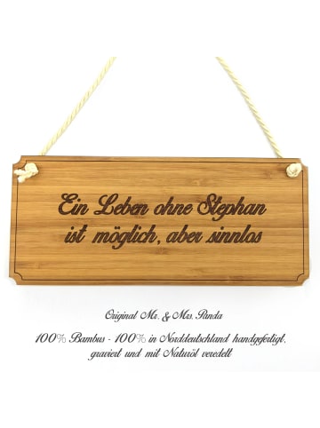 Mr. & Mrs. Panda Türschild Stephan mit Spruch in Keine Angabe