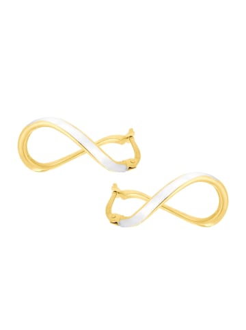 Amor Creolen Gold 375/9 ct, teilrhodiniert in Gold