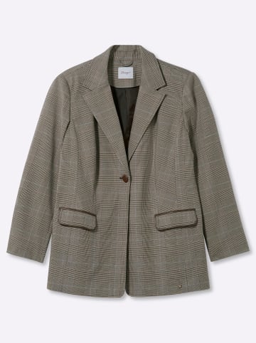 sheego Blazer in schoko-cognac-kariert
