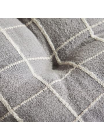Today Stuhlkissen kariert SOFT GEOMETRY, Baumwolle in Grau, (B) 40 x (H) 6 x (L) 40 cm