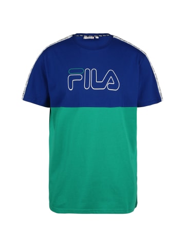 Fila T-Shirt Jopi Blocked Tape in blau / grün