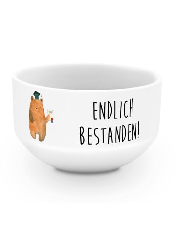Mr. & Mrs. Panda Dessertschale Bär Prüfung mit Spruch in Weiß