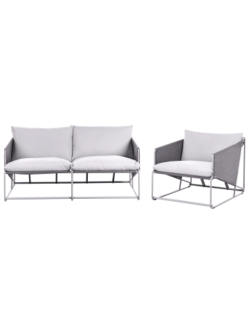 Beliani 2-tlg Lounge Set PONTE in Grau