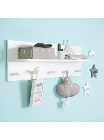 roba Garderobe Dreamworld 3 Weiß mit Ablage 90cm fürs Kinderzimmer