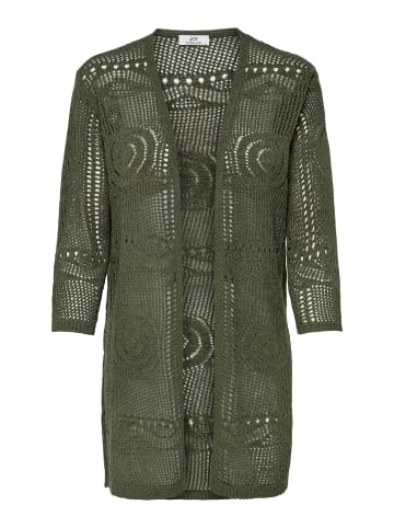 JACQUELINE de YONG Strickjacke V-Ausschnitt 3/4 Arm in Grün