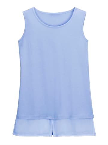 Sieh an! 2-in-1-Top in bleu