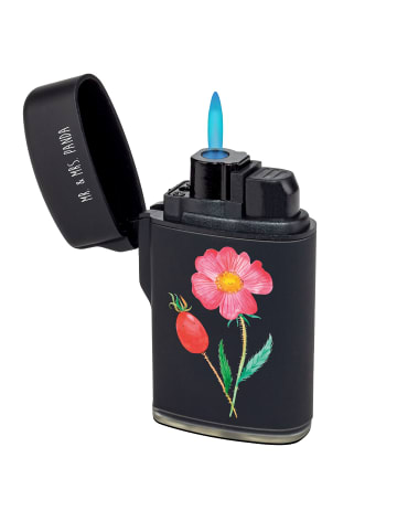 Mr. & Mrs. Panda Feuerzeug Blume HageRundunge ohne Spruch in Schwarz