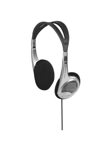 Hama HK-229 Leichtkopfhörer, On-Ear, Super Bass, Silber in Silber