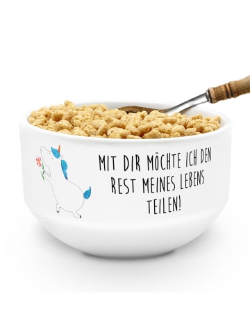Mr. & Mrs. Panda schälchen Einhorn Blume mit Spruch in Weiß