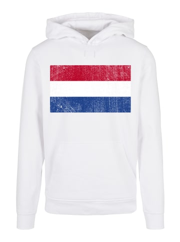 F4NT4STIC Basic Hoodie Netherlands NIederlande Holland Flagge distressed in weiß