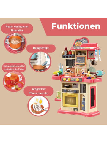 Coemo Kinderküche Joe Spielküche mit viel Zubehör in Rot