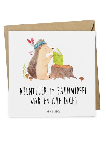 Mr. & Mrs. Panda Geschenkgutschein Kletterpark Abenteuer mit Spruch in Weiß
