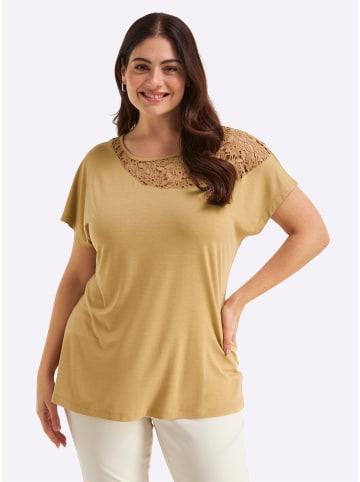 sheego Kurzarm-Shirt in camel