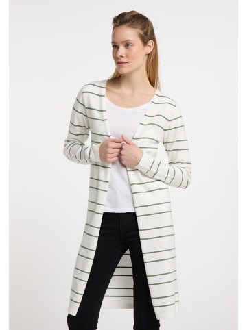 DreiMaster Maritim Damen Cardigan in Wollweiss Oliv