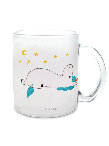 Mr. & Mrs. Panda Teetasse Einhorn Sternenhimmel ohne Spruch in Transparent