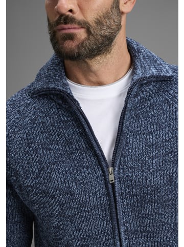 Man's World Strickjacke in blue melange
