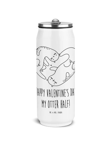 Mr. & Mrs. Panda Thermoflasche Otter Valentine mit Spruch in Weiß