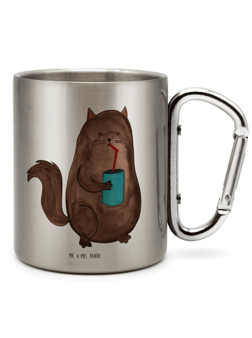 Mr. & Mrs. Panda Tasse Katze Dose ohne Spruch in Silber