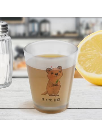 Mr. & Mrs. Panda Schnapsglas Quokka Happy ohne Spruch in Transparent