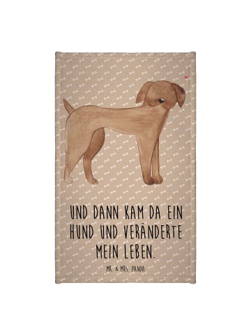 Mr. & Mrs. Panda Gästehandtuch Hund Dogge mit Spruch in Hundeglück