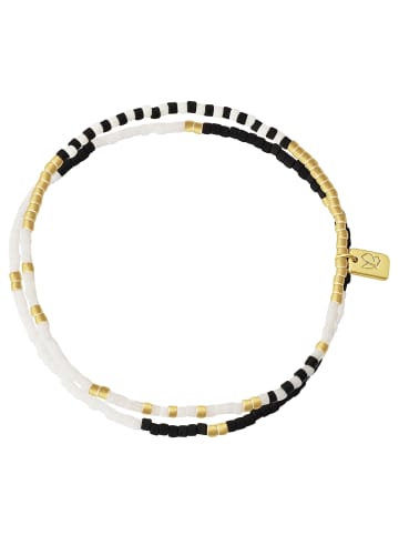 Glanzstücke München Armband aus Sterling Silber mit Miyuki Perlen in gelbgold