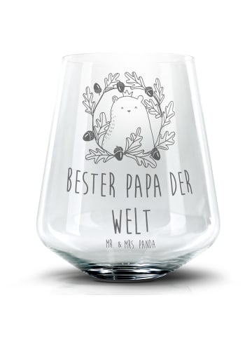 Mr. & Mrs. Panda Blümchentail Glas Bär König mit Spruch in Transparent