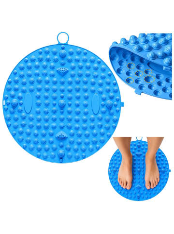 Wisam Round Acupressure Foot Massage Mat with Studs Blue 33 cm