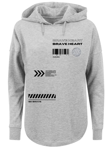 F4NT4STIC Oversized Hoodie Brave Heart OVERSIZE HOODIE in grau