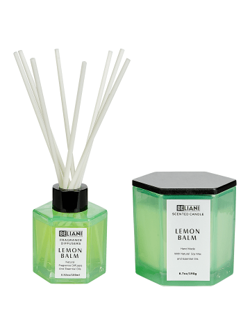 Beliani 2-tlg Kerze CLASSY TINT in Grün