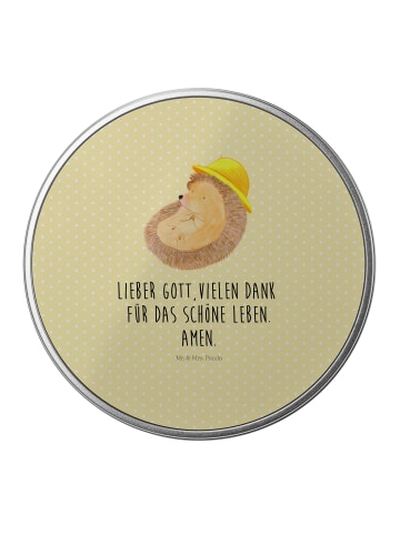 Mr. & Mrs. Panda Aufbewahrungsbox Igel Beten mit Spruch in Gelb Pastell