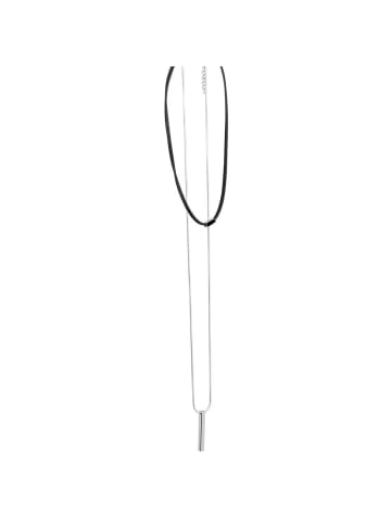 Adeliás Damen Halskette – Schlangenkette aus Edelstahl 63 cm in schwarz