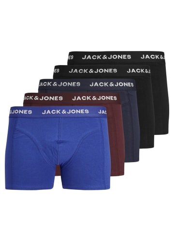 Jack & Jones Boxershort 5er Pack in Schwarz/Blau/Rot
