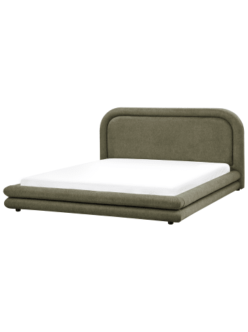 Beliani Doppelbett LAVARDENS in Grün/Schwarz - (W) 201 x (H) 107 x (L) 222 cm
