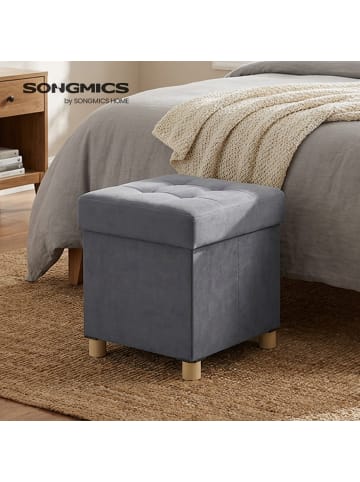 SONGMICS Sitzhocker Melisa in Grau - (B)38 x (H)40 x (T)38 cm