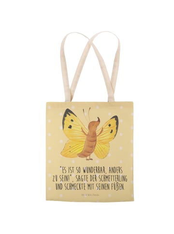 Mr. & Mrs. Panda Schultertasche Schmetterling Zitronenfalter mit... in Gelb Pastell