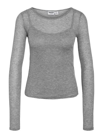 Noisy may Oberteil in Dark Grey Melange