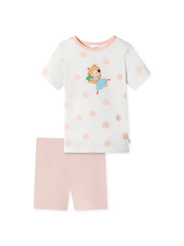 Schiesser Pyjama in Rosa/Weiß