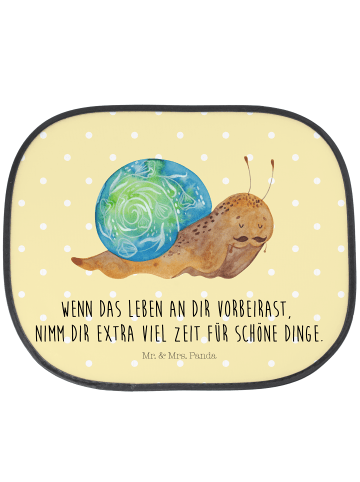 Mr. & Mrs. Panda Sonnenschutz Auto Schnecke Sir mit Spruch in Gelb Pastell