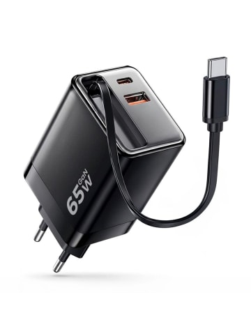 Wisam Teltech Schnellladegerät GaN USB / USB-C / Kabel USB-C 65W 65W PD PPS