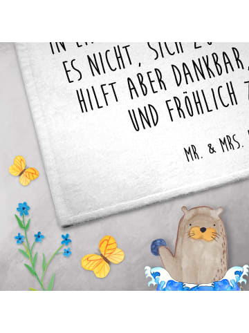 Mr. & Mrs. Panda Handtuch Bär Schulterblick mit Spruch in Weiß