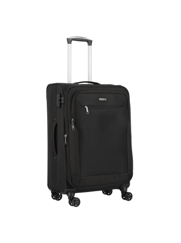 D&N Travel Line 6804 4-Rollen Kofferset 3tlg. schwarz