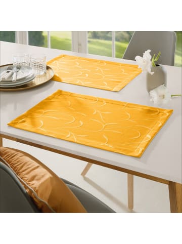 Erwin Müller Jacquard Tischset 2er-Pack Remscheid in mango