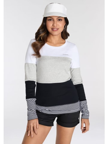 Kangaroos Longsleeve in grau-schwarz-weiß