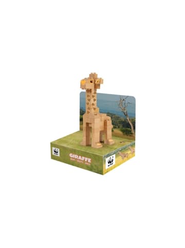 FabBrix Wooden Giraffe Holzbausteine, Klemmbausteine aus Buchenholz in Braun