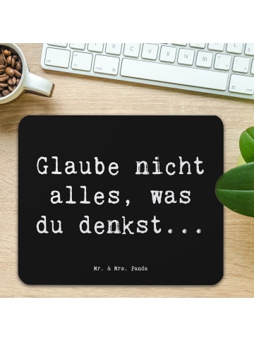Mr. & Mrs. Panda Mousepad Spruch Selbstvertrauen und Klarheit mi... in Schwarz