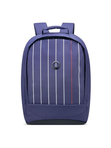 Delsey Securban Rucksack RFID 45 cm Laptopfach in blau gedruckt