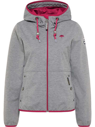 Schmuddelwedda Funktionsjacke in Grau Melange Dunkelpink