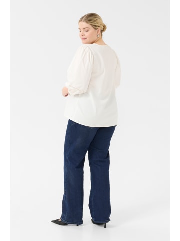 KAFFE curve Langarm-Bluse KClilje in Chalk